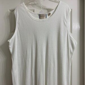 Capistrano Jeans Women's White Sleeveless Ribbed Shirt Size 26/28